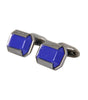 Dolce & Gabbana Silver Plated Brass Pin Crystal Cufflinks