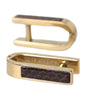 Boutons de manchette Dolce &amp; Gabbana pour homme en laiton plaqué or