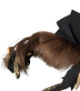 Dolce & Gabbana Black Crystal Button Brown Hair Women Headband Diadem