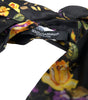 Dolce & Gabbana Black Floral Applique Silk Women Headband Diadem
