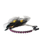 Dolce & Gabbana Black Lemons Sicily Purple Crystal Net Headband Diadem