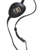 Dolce & Gabbana Black Calfskin Leather Metal DG Logo Eye Patch