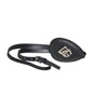 Dolce & Gabbana Black Calfskin Leather Metal DG Logo Eye Patch