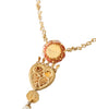 Collier Dolce & Gabbana en laiton doré avec pendentif en cristal rose Sacré-Cœur
