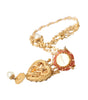 Collier Dolce & Gabbana en laiton doré avec pendentif en cristal rose Sacré-Cœur