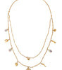 Dolce & Gabbana Gold Tone Chain Brass Charm Statement Sicily Necklace