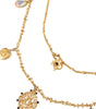 Dolce & Gabbana Gold Tone Chain Brass Charm Statement Sicily Necklace