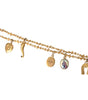 Dolce & Gabbana Gold Tone Chain Brass Charm Statement Sicily Necklace