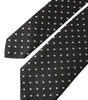Dolce &amp; Gabbana Black White Polka Dots 100% Silk Necktie Face Mask