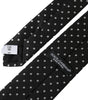 Dolce &amp; Gabbana Black White Polka Dots 100% Silk Necktie Face Mask