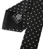 Dolce &amp; Gabbana Black White Polka Dots 100% Silk Necktie Face Mask