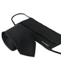 Dolce &amp; Gabbana Black 100% Silk Adjustable Necktie Face Mask