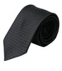 Dolce &amp; Gabbana Black STAFF Patterned Cotton Adjustable Men Tie