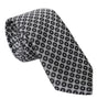 Dolce &amp; Gabbana Black White Patterned Silk Adjustable Men Tie