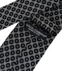 Dolce &amp; Gabbana Black White Patterned Silk Adjustable Men Tie