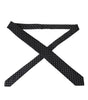 Dolce &amp; Gabbana Black Logo Cotton Blend Adjustable Tie