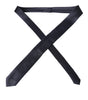 Dolce &amp; Gabbana Blue Solid Silk Adjustable Tie Men