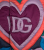 Dolce & Gabbana Multicolor Heart Logo Hooded Puffer Jacket
