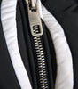 Dolce & Gabbana Black White Stripes Hooded Puffer Jacket