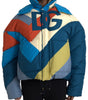 Dolce & Gabbana Multicolor Logo Windbreaker Puffer Jacket