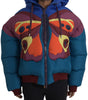 Dolce & Gabbana Multicolor Butterfly Hooded Puffer Jacket