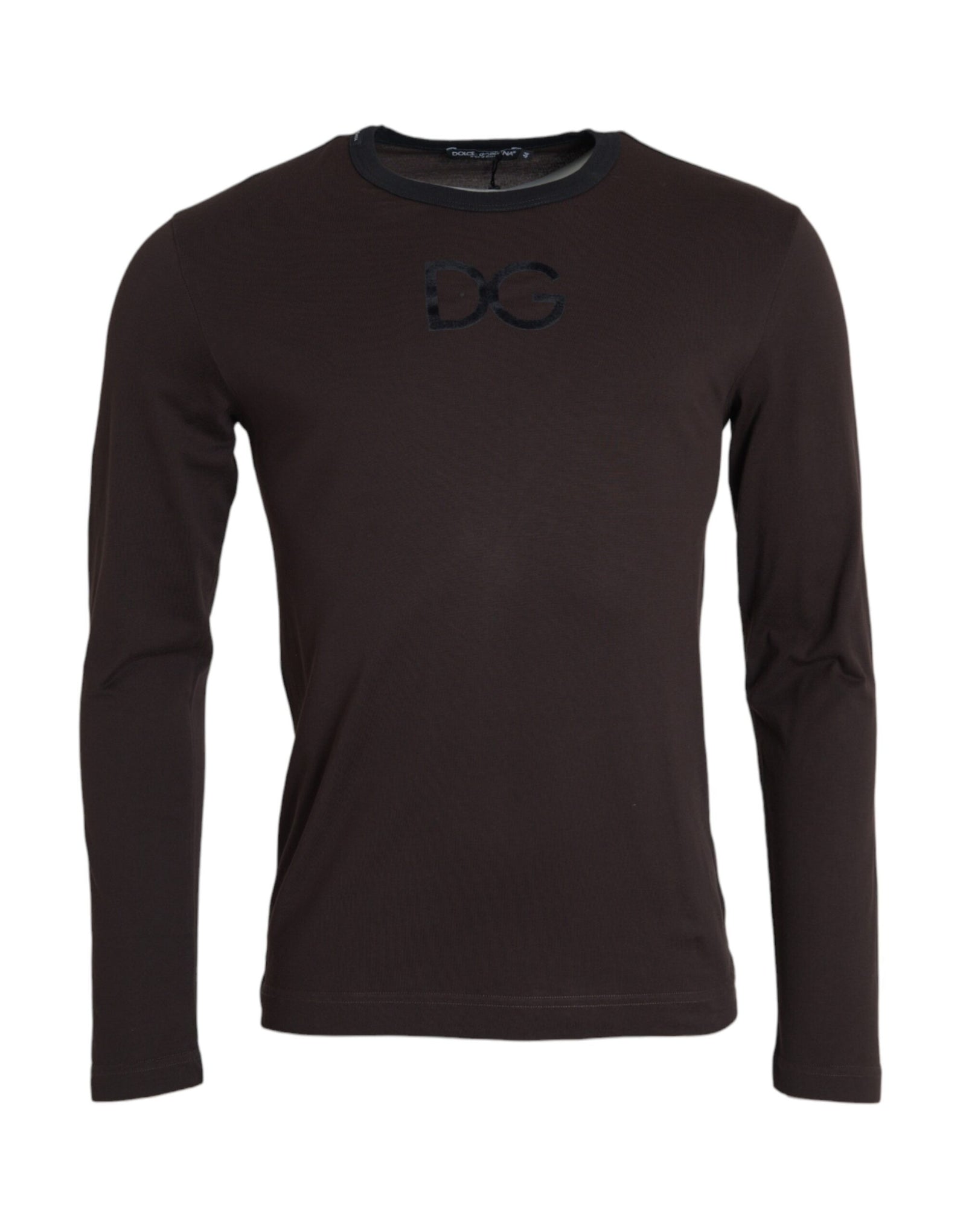 Dolce &amp; Gabbana Brown DG Logo Crewneck Pullover Sweater