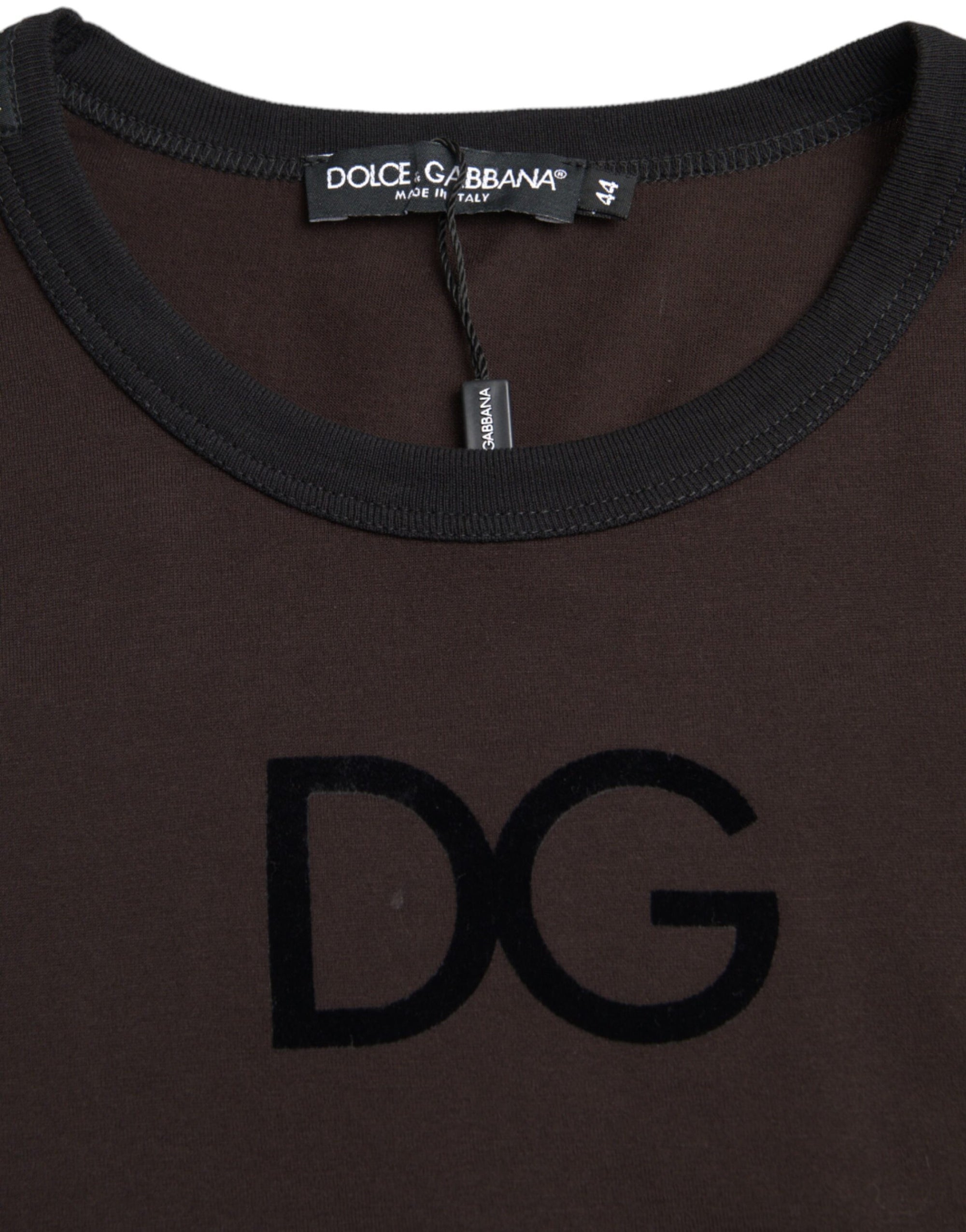 Dolce &amp; Gabbana Brown DG Logo Crewneck Pullover Sweater