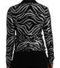 Dolce &amp; Gabbana Black Silver Sequined Polyester Sweater