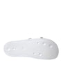 Sandales Dolce &amp; Gabbana blanches et noires en caoutchouc pour la plage