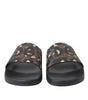 Dolce & Gabbana Multicolor Camouflage Leather Beachwear Men Shoes