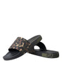 Dolce & Gabbana Multicolor Camouflage Leather Beachwear Men Shoes
