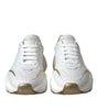 Dolce & Gabbana White Gold DAYMASTER Leather Sneakers Shoes