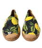 Dolce & Gabbana Multicolor Lemon Slip On Espadrilles Shoes