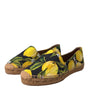 Dolce & Gabbana Multicolor Lemon Slip On Espadrilles Shoes