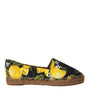 Dolce & Gabbana Multicolor Lemon Slip On Espadrilles Shoes