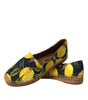 Dolce & Gabbana Multicolor Lemon Slip On Espadrilles Shoes