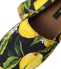 Dolce & Gabbana Multicolor Lemon Slip On Espadrilles Shoes