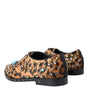 Chaussures Broque en cristal et cheveux léopard marron Dolce &amp; Gabbana
