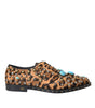 Chaussures Broque en cristal et cheveux léopard marron Dolce &amp; Gabbana