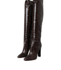 Dolce & Gabbana Brown Exotic Leather Heels High Boots Shoes