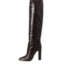Dolce & Gabbana Brown Exotic Leather Heels High Boots Shoes