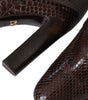 Dolce & Gabbana Brown Exotic Leather Heels High Boots Shoes