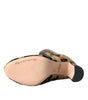 Dolce & Gabbana Brown Giraffe Velvet Leather Boots Shoes
