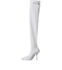 Dolce & Gabbana White Heels Stiletto Knee High Boots Shoes