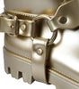 Dolce & Gabbana Metallic Gold Rubber PVC Rain Boots Shoes