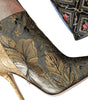 Dolce & Gabbana Multicolor Patchwork Print Heeled Boots Shoes