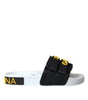 Chaussures plates et sandales de plage Dolce &amp; Gabbana avec logo blanc et noir