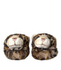 Dolce & Gabbana Brown Tiger Slippers Flats Sandals Shoes