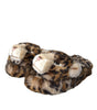 Dolce & Gabbana Brown Tiger Slippers Flats Sandals Shoes