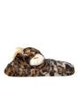 Dolce & Gabbana Brown Tiger Slippers Flats Sandals Shoes
